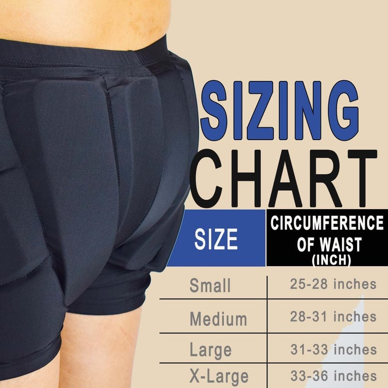 AUDIFU Adult Protective Padded Shorts 3D Hip Butt Pads Shorts for Skating, Snowboard and Ski - Image 4